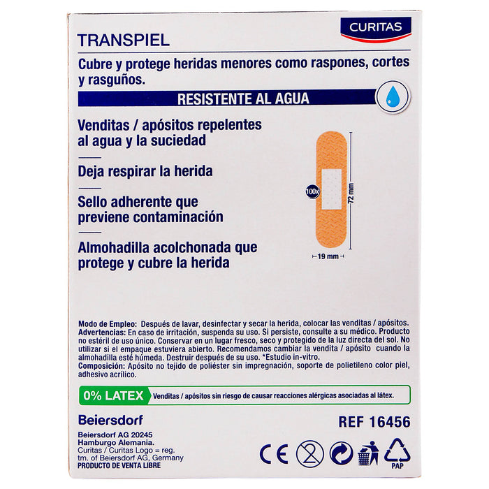 Curitas Adhesivas Transpiel Con 100 - WeCare Pharma