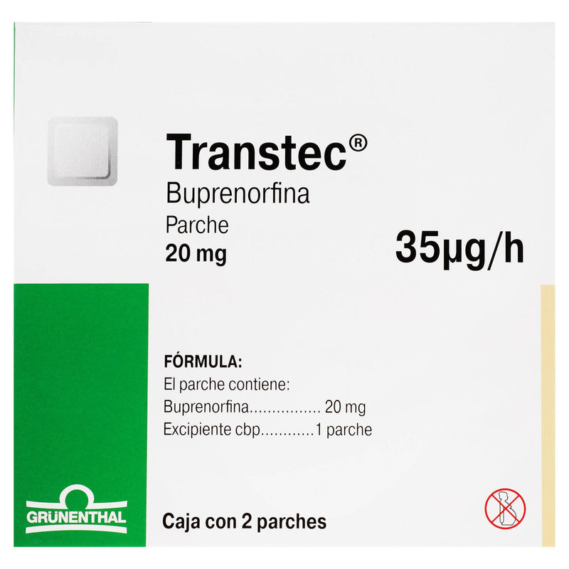 Transtec (Buprenorfina) Parche 20Mg Con 2 - WeCare Pharma