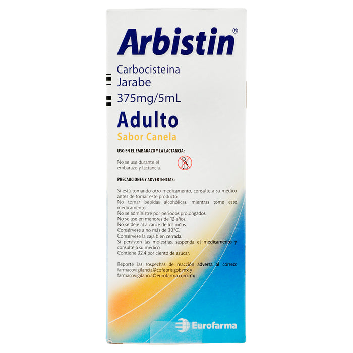 Arbistin Jarabe 375Mg/5Ml 150Ml (Carbocisteina) 7 - 7891317019532