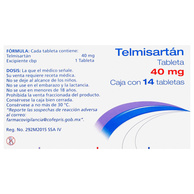Telmisartan 40Mg Con 14 Alpharma Tabletas - WeCare Pharma