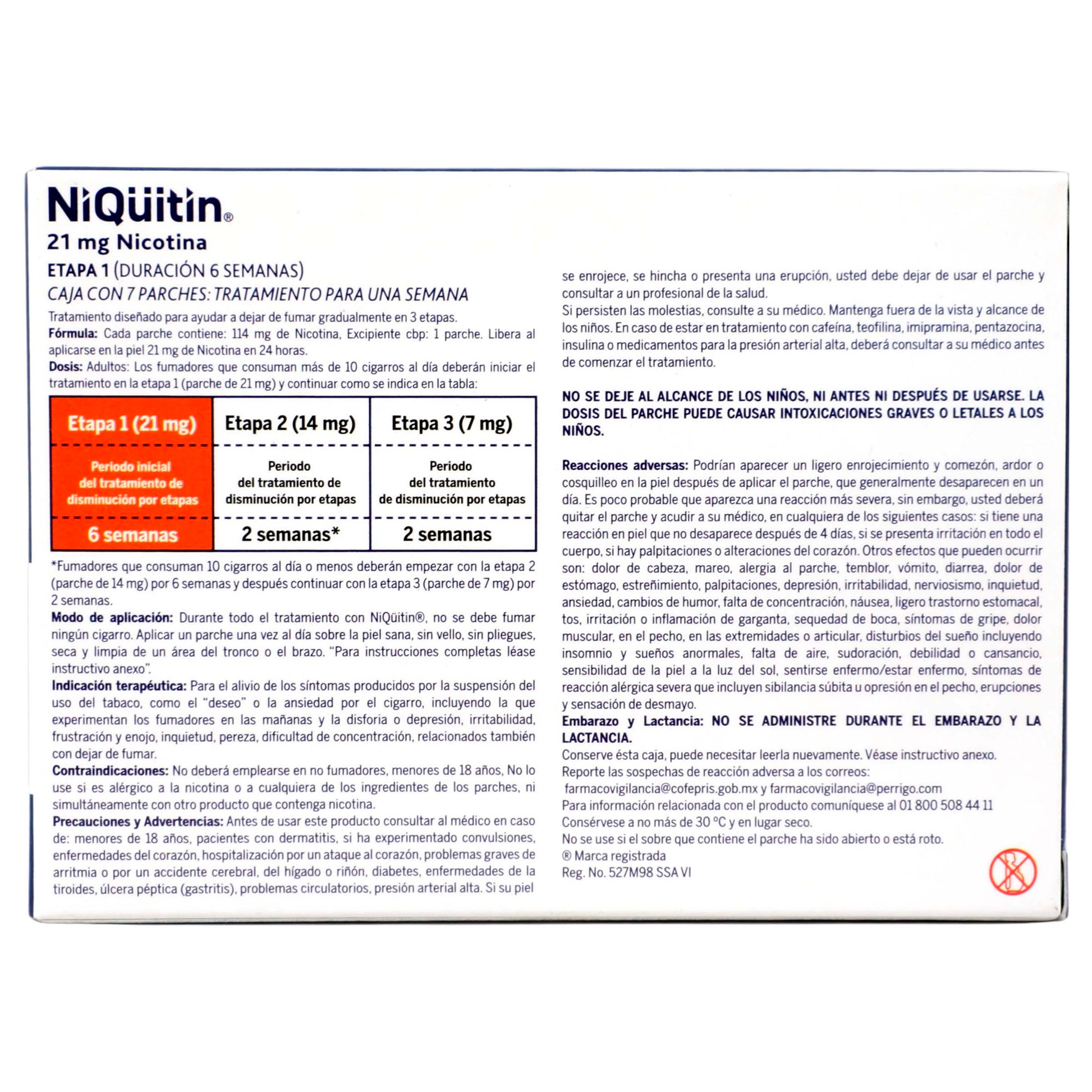 Niquitin Etapa 1 Parche 21Mg/24Hrs Con 7 (Nicotina) 6 - 7501109768059