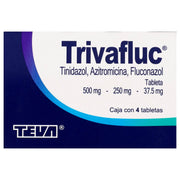 Trivafluc 500Mg/250Mg/37.5Mg Con 4 Tabletas (Tinidazol/Azitromicina/Fluconazol) - WeCare Pharma