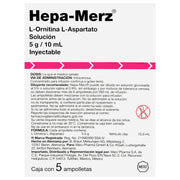 Hepa-Merz 5G/10Ml Con 5 Ampulas (L-Ornitina/L-Aspartato) - WeCare Pharma