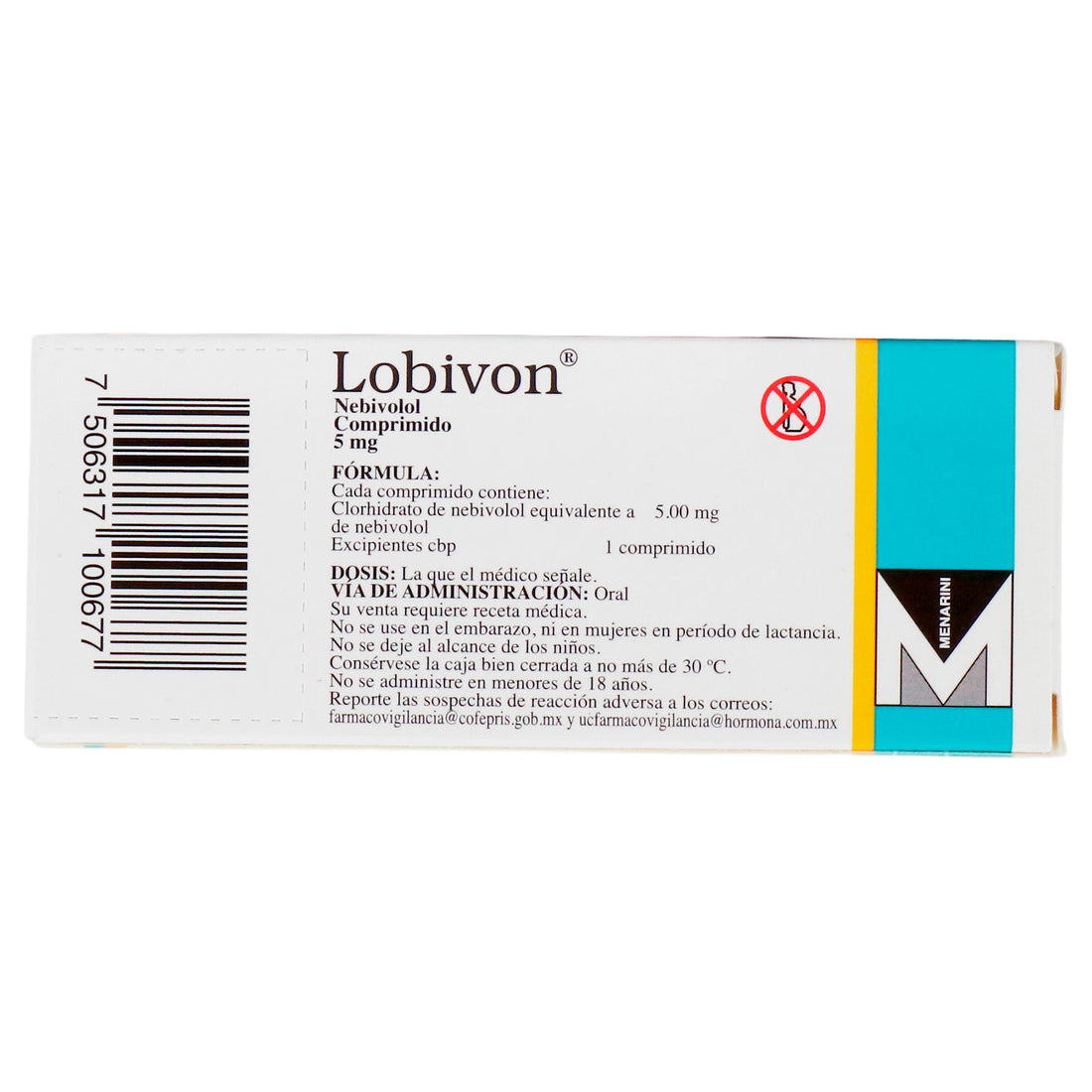 Lobivon 5Mg Con 56 Comprimidos (Nebivolol) 7 - 7506317100677