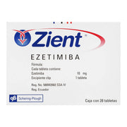 Zient 10Mg Con 28 Tabletas (Ezetimiba) - WeCare Pharma