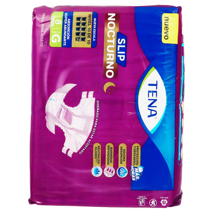 Pañal Tena Slip Nocturno Grande Con 8 - WeCare Pharma
