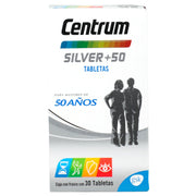 Centrum Silver +50 Con 30 Tabletas (Vitaminas B/C/Calcio/Potasio/Zinc) - WeCare Pharma