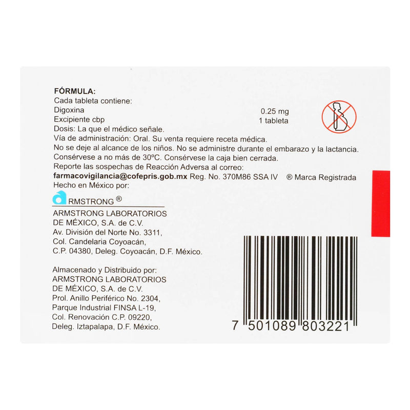 Valvulan 0.25Mg Con 60 Tabletas (Digoxina) - WeCare Pharma
