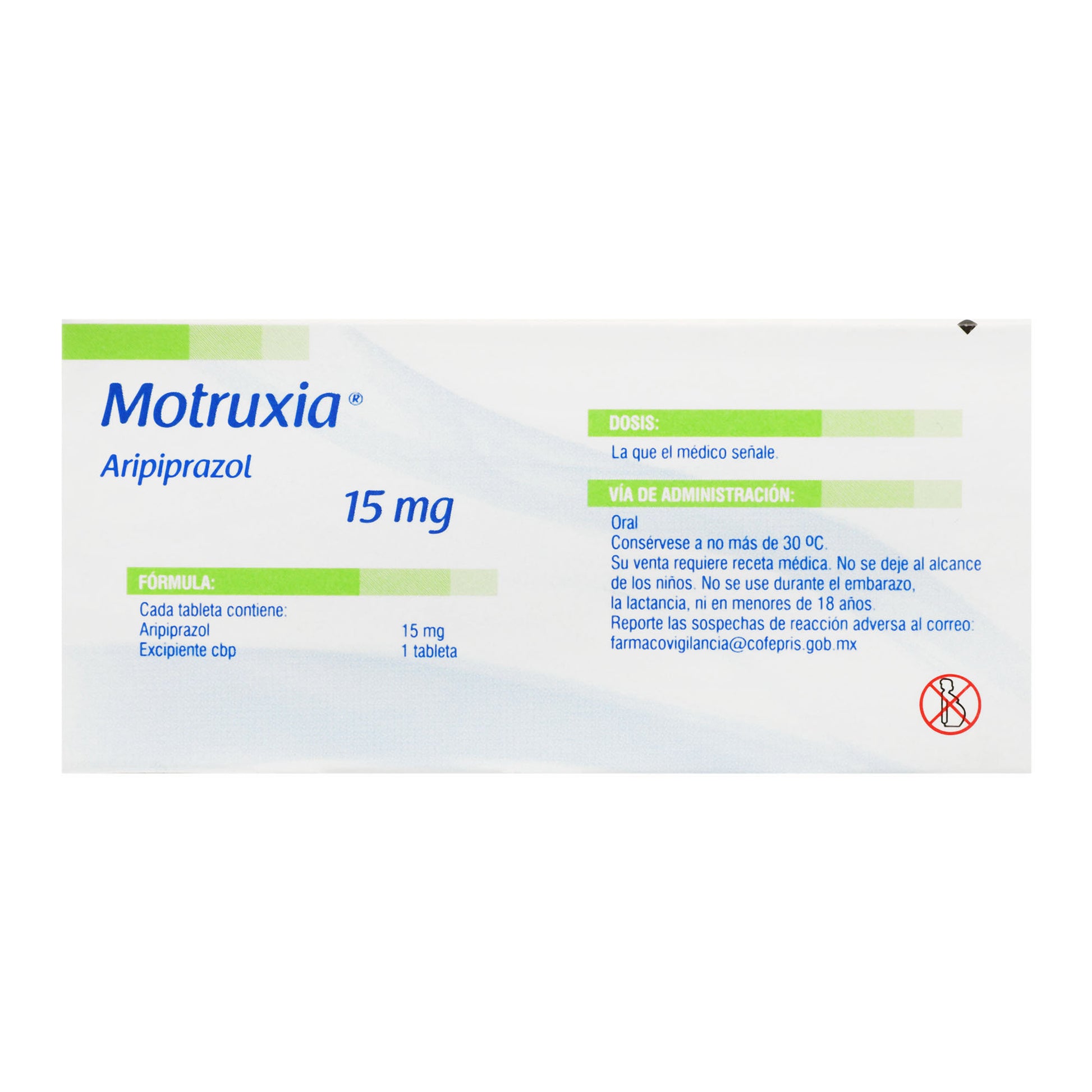 Motruxia 15Mg Con 20 Tabletas (Aripiprazol) 5 - 7501125153860