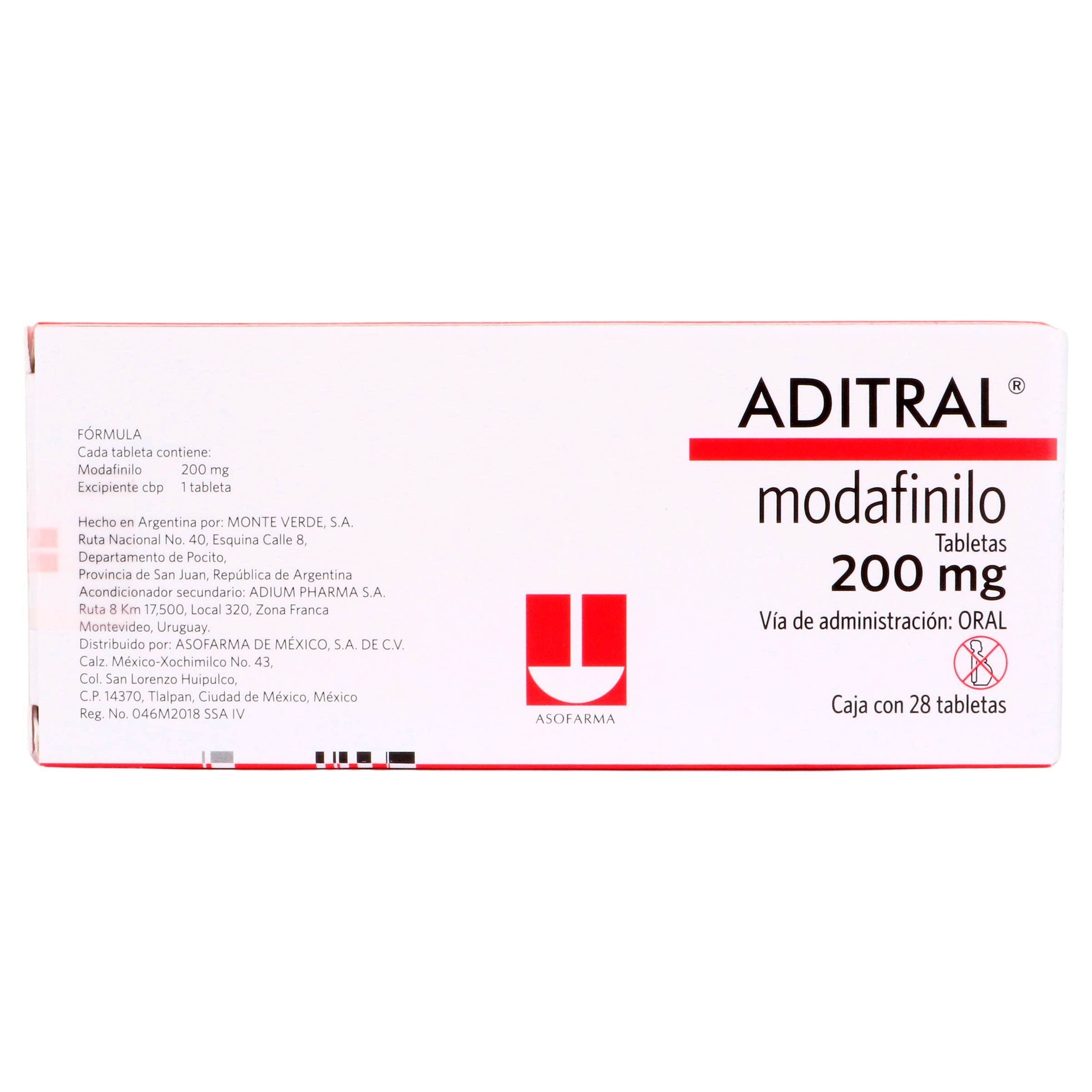 Aditral 200Mg With 28 Tablets (Modafinil) — WeCare Pharma