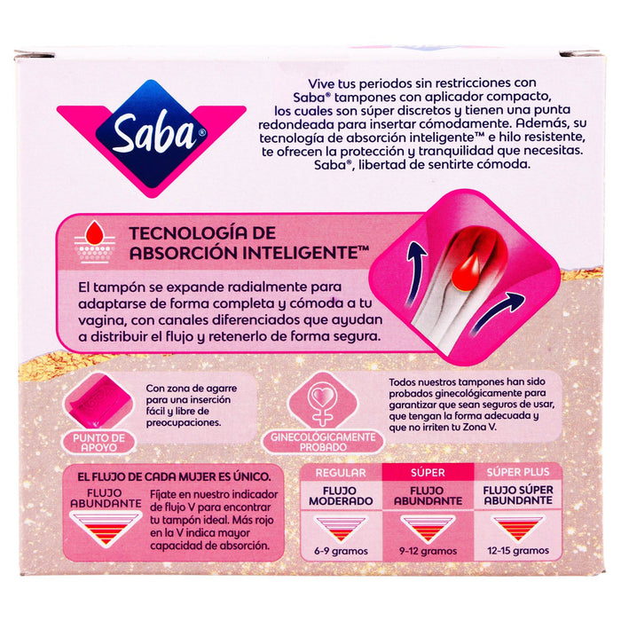 Tampones Saba Super V-Compacto Con 10 - WeCare Pharma