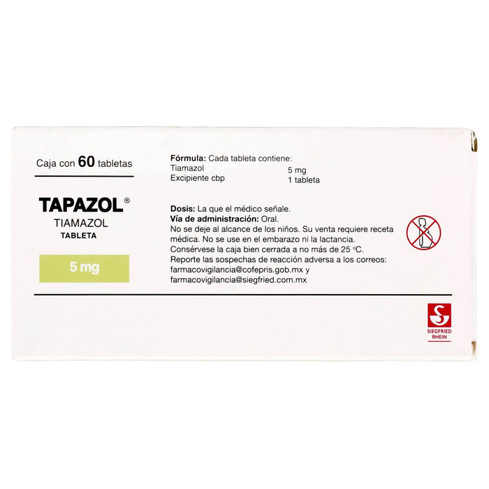 Tapazol 5Mg Con 60 Tabletas (Tiamazol) - WeCare Pharma
