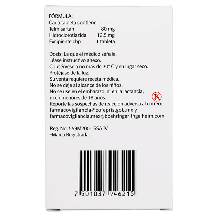Micardis Plus 80Mg/12.5Mg Con 14 Tabletas (Telmisartan/Hidroclorotiazida) - WeCare Pharma