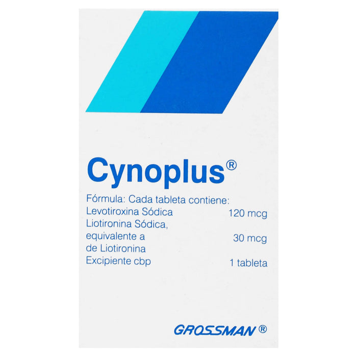 Cynoplus (Levotiroxina Sodica/Liotironina De Sodio) Tabletas 120Mcg/30Mcg Con 50 - WeCare Pharma
