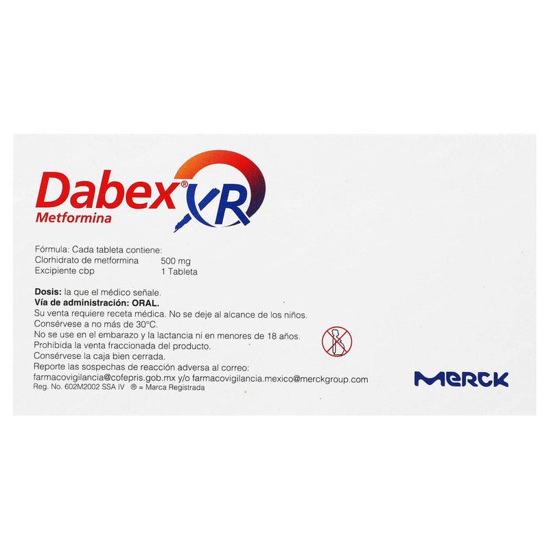 Dabex Xr 500Mg Con 30 Tabletas (Metformina) - WeCare Pharma