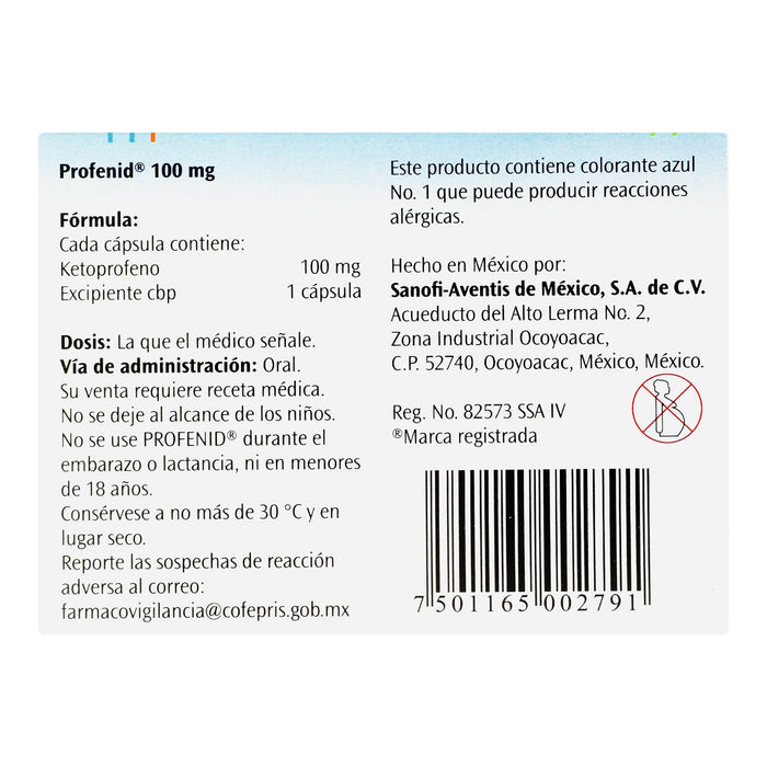 Profenid 100Mg Con 20 Capsulas (Ketoprofeno) - WeCare Pharma