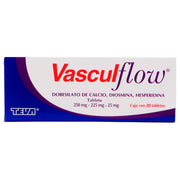 Vasculflow 250Mg/225Mg/25Mg Con 20 Tabletas (Dobesilato De Calcio/Diosmina/Hesperidina) - WeCare Pharma
