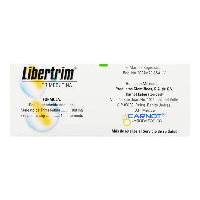 Libertrim 100Mg Con 20 Comprimidos (Trimebutina) 5 - 7501070903497