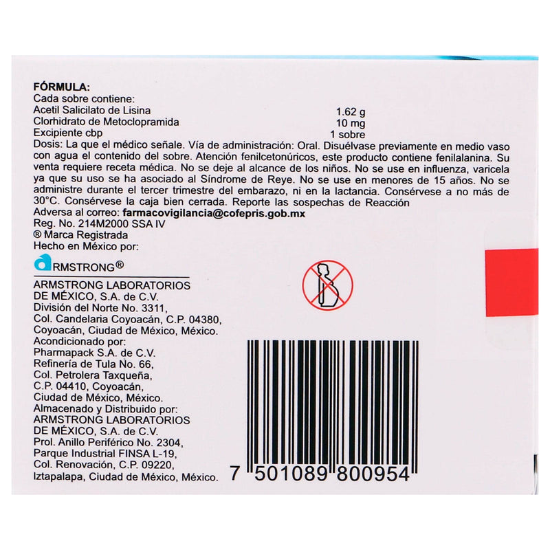 Antigram Sobre 1.6G/10Mg Con 10 (Lisina/Metoclopramida) - WeCare Pharma