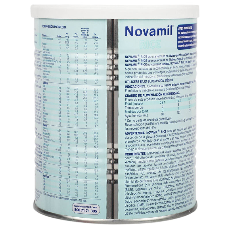 Novamil Rice Lata 400G (Form Lactea) - WeCare Pharma