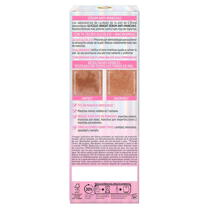 Loreal Paris Serum Glycolic-Bright 30Ml - WeCare Pharma