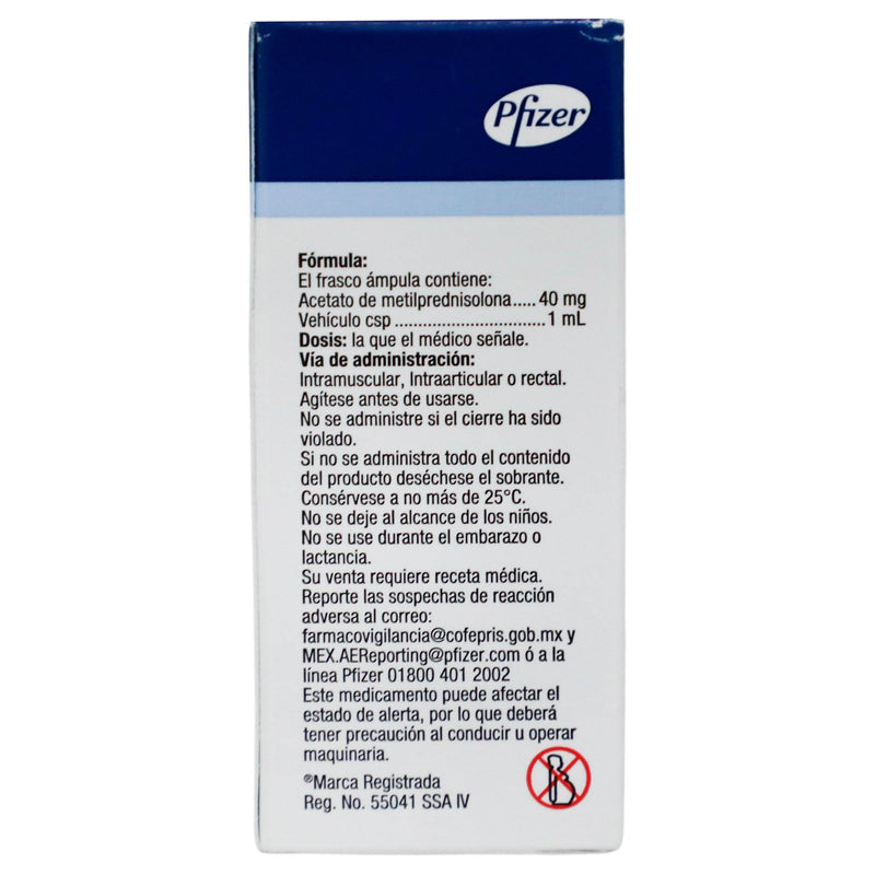 Depo-Medrol Frasco 40Mg Con 1 Ampulas (Metilprednisolona) - WeCare Pharma