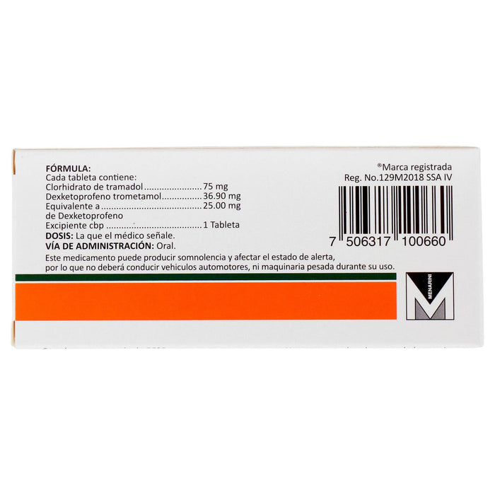 Skudexa 75/25Mg Con 20 Tabletas (Tramadol/Dexketoprofeno) - WeCare Pharma