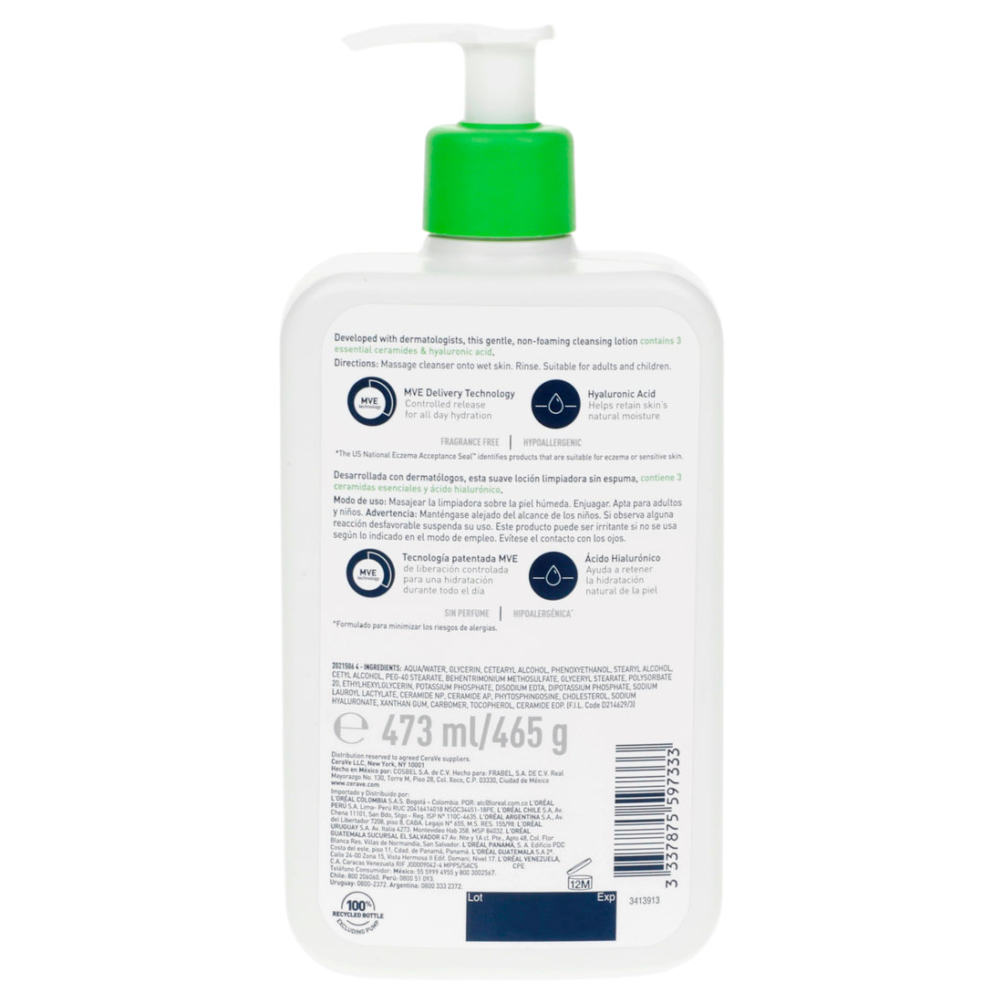 Cerave Crema Limpiadora Hidratante Piel Normal A Seca 473Ml 5 - 3337875597333