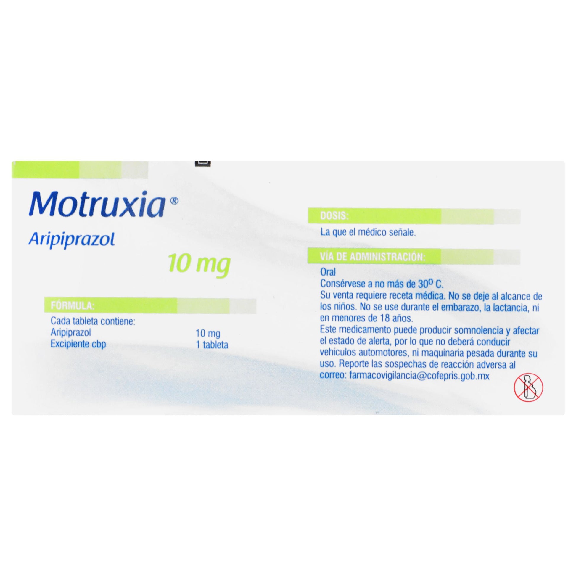 Motruxia 10Mg Con 10 Tabletas (Aripiprazol) 6 - 7501125176234