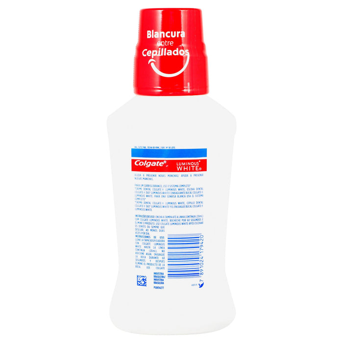 Colgate Enjuague Bucal Luminous White 250Ml - WeCare Pharma