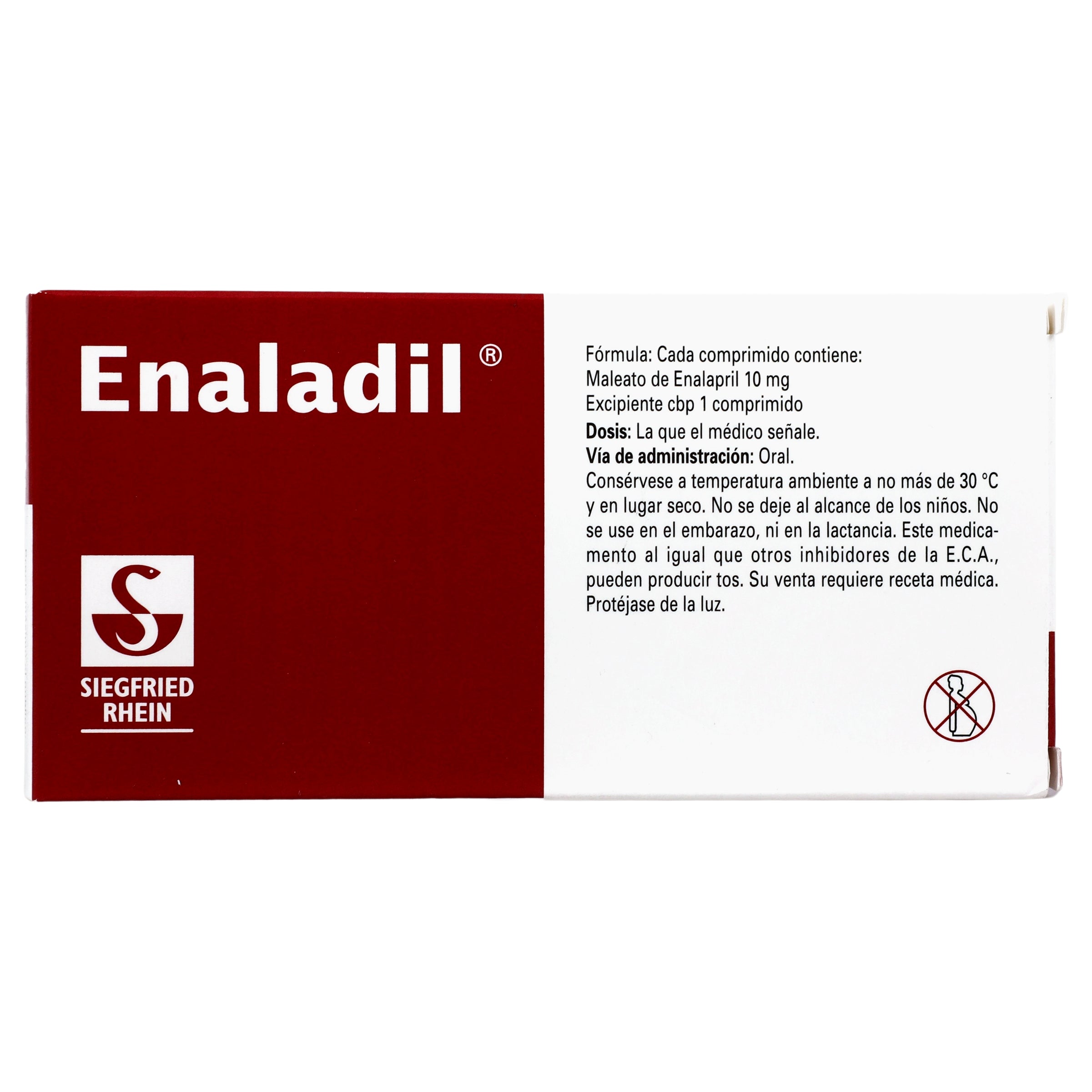 Enaladil 10Mg Con 10 Comprimidos (Enalapril) 6 - 7501300409805