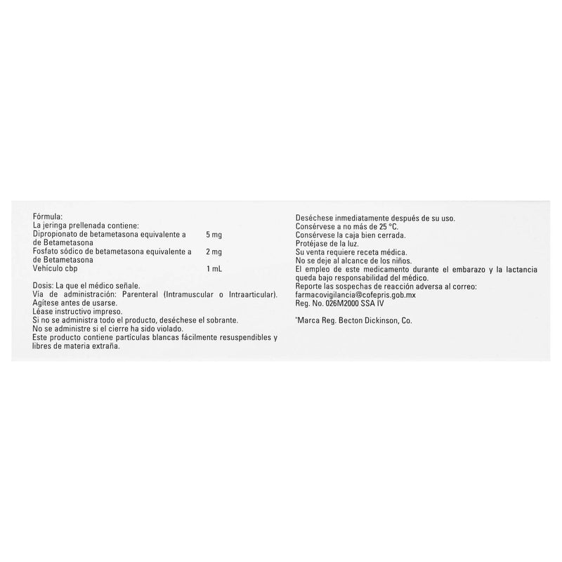 Cronolevel 5Mg/2Mg 1Ml Con 1 Ampulas (Betametasona) - WeCare Pharma
