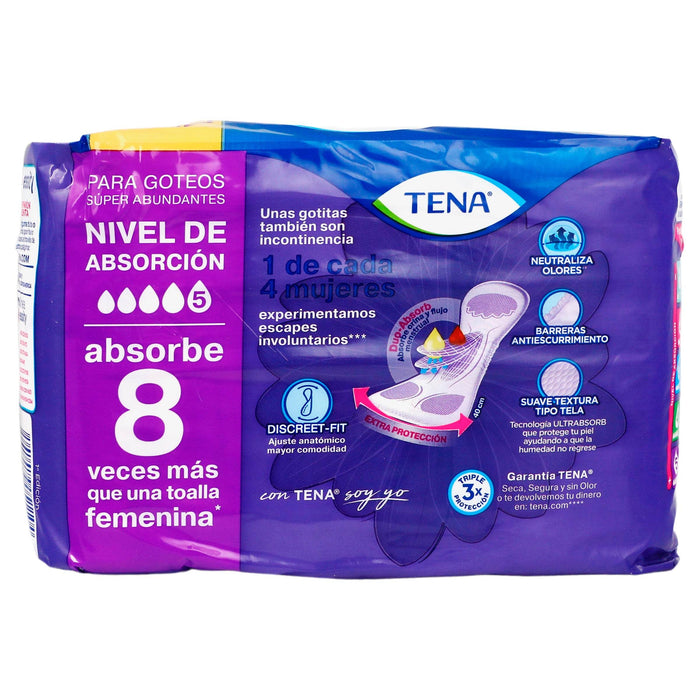 Toallas Tena Lady Discret Extra Nocturna Con 8 - WeCare Pharma
