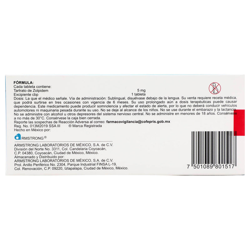 Nocte (Zolpidem) Tabletas 5Mg Con 10 - WeCare Pharma