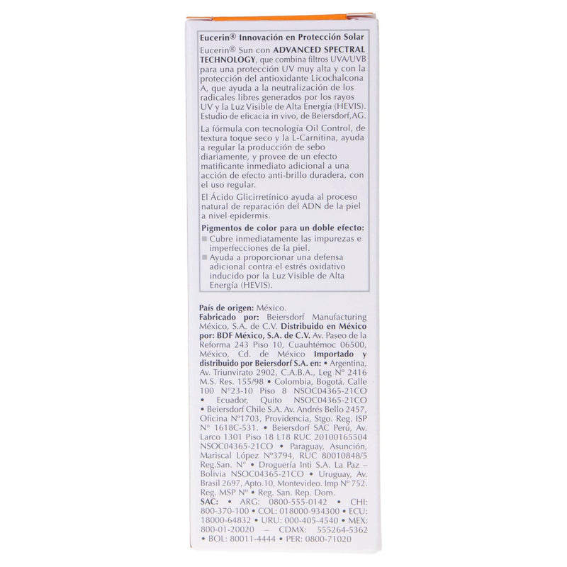 Eucerin Sun Face Oil Control Tono Medio Fps50 50Ml - WeCare Pharma