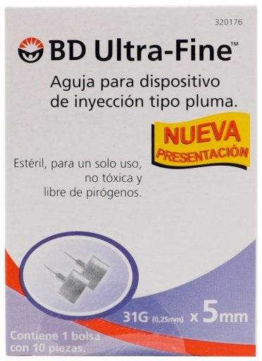Aguja Para Pluma Bd 31Gx5Mm Con 10 - WeCare Pharma