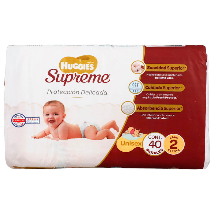 Pañal Huggies Supreme Unisex Etapa 2 Con 40 - WeCare Pharma