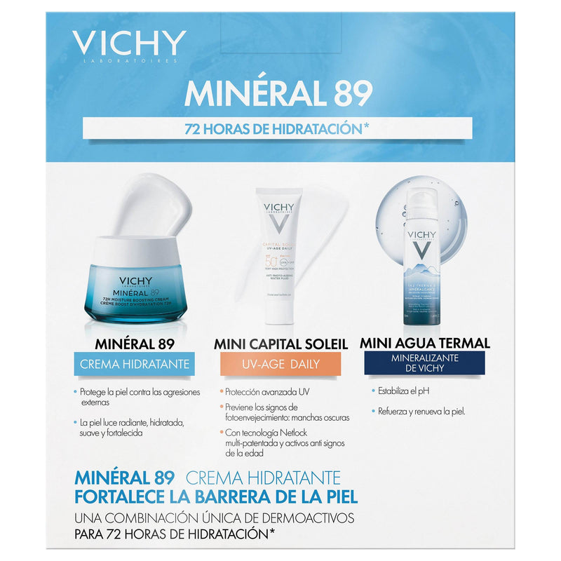 Vichy Kit Mineral 89 Crema 50Ml Capital Soleil + Agua Termal - WeCare Pharma