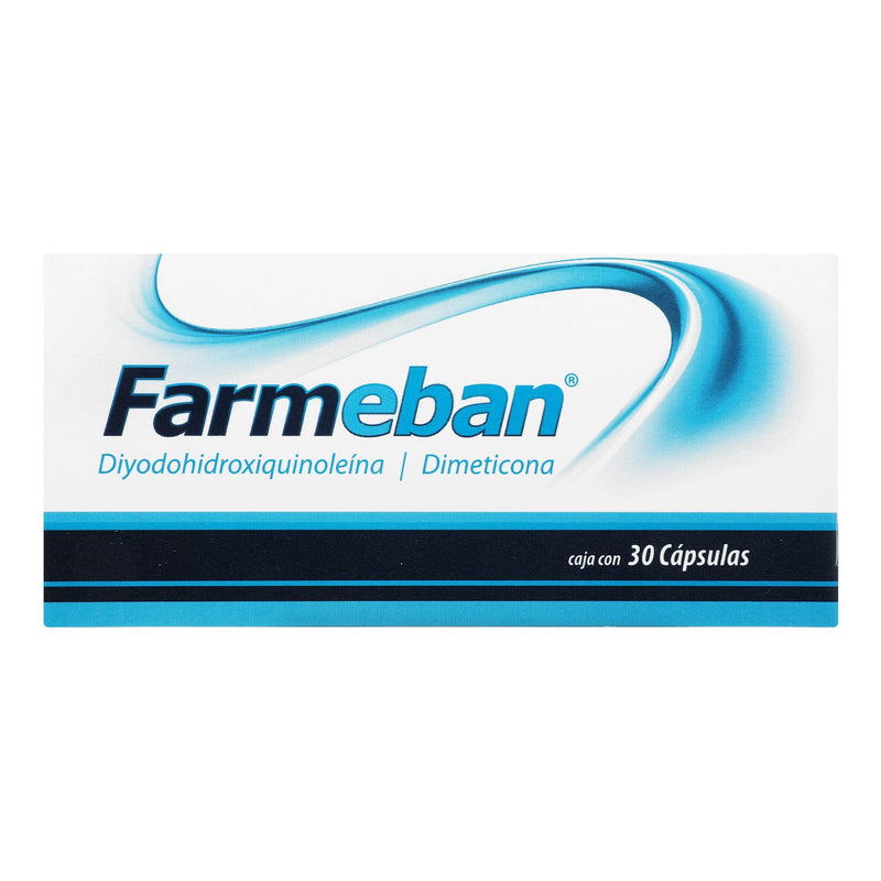 Farmeban 500Mg/100Mg Con 30 Capsulas (Diyodohidroxiquinoleina/Dimeticona) - WeCare Pharma