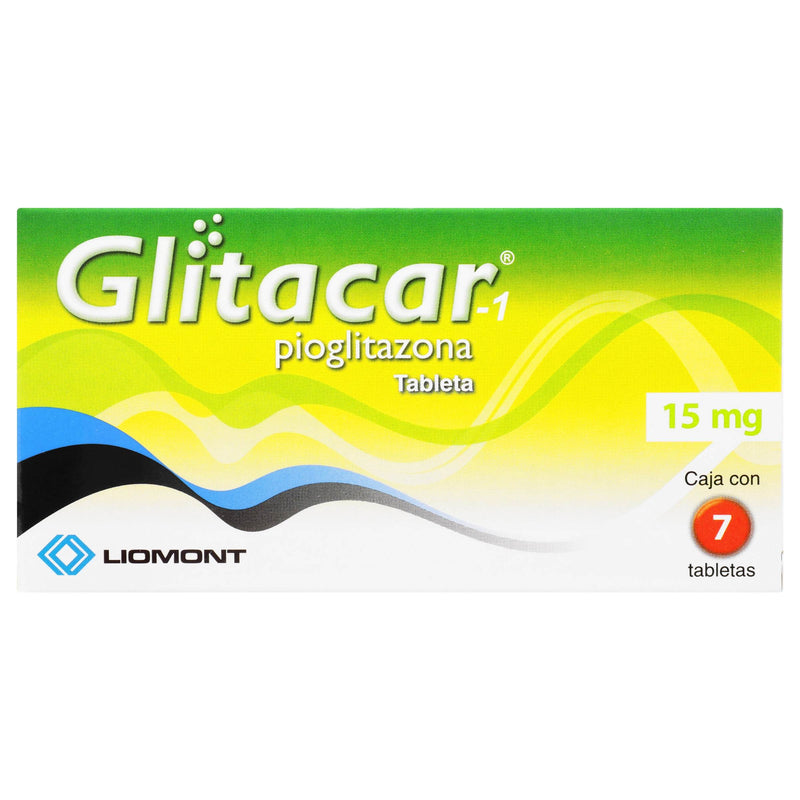 Glitacar-1 (Pioglitazona) Tabletas 15Mg Con 7 - WeCare Pharma