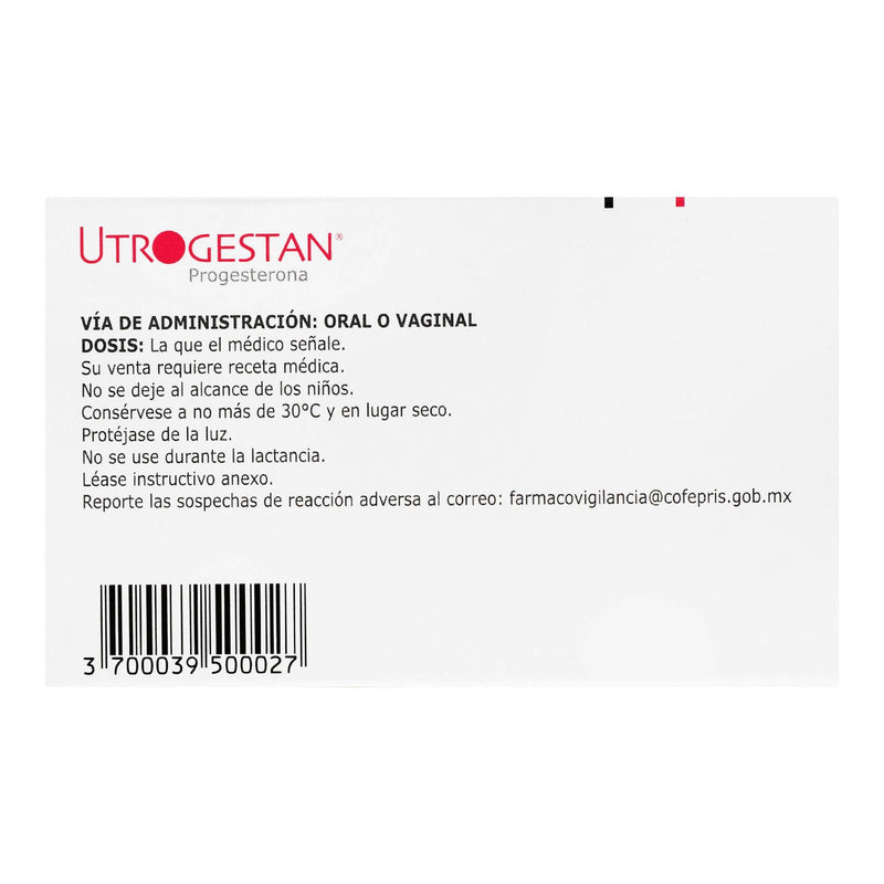 Utrogestan 100Mg Con 30 Capsulas (Progesterona) - WeCare Pharma