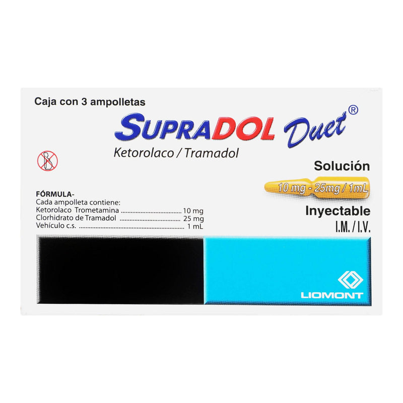 Supradol Duet 10Mg/25Mg Con 3 Ampulas (Ketorolaco/Tramadol) - WeCare Pharma