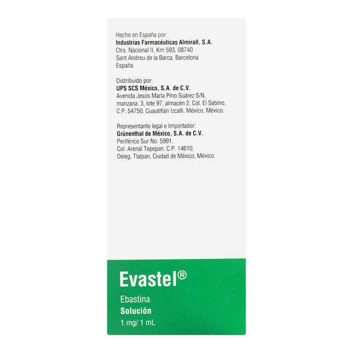 Evastel Solución 1Mg/Ml 60Ml (Ebastina) - WeCare Pharma