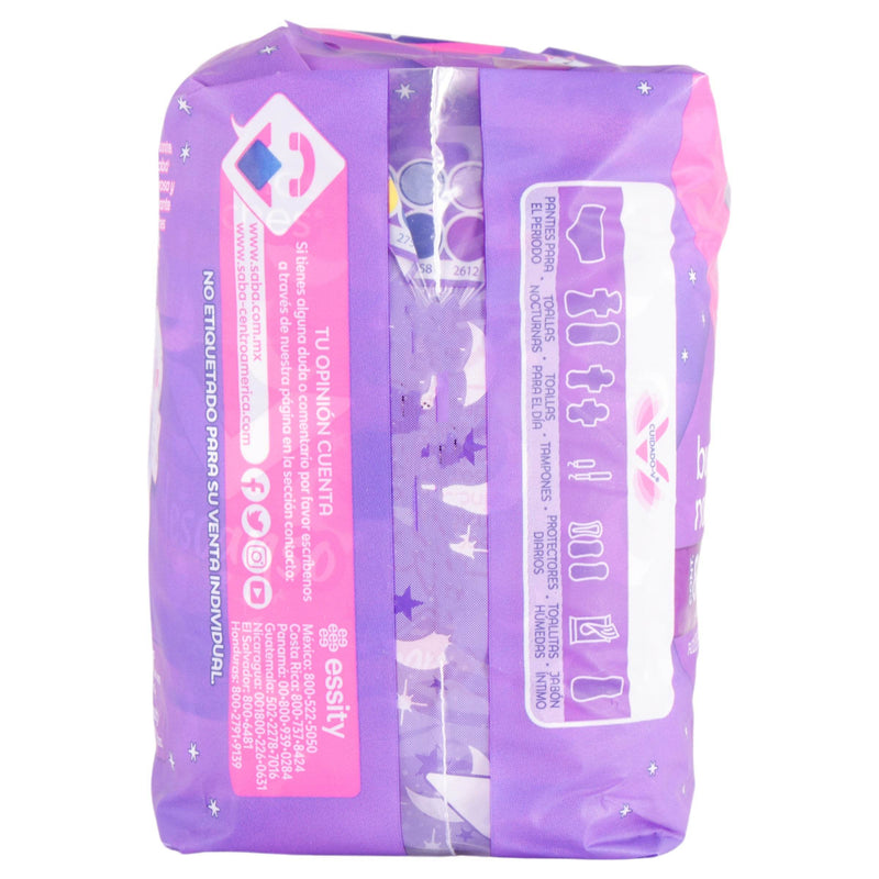 Toallas Saba Buenas Noches Nocturna Con Alas Con 8 - WeCare Pharma