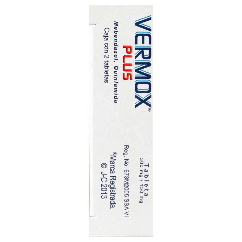 Vermox Plus (Mebendazol/Quinfamida)Tab 300Mg/150Mg C2 - WeCare Pharma