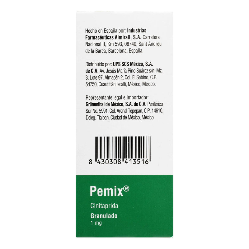 Pemix (Cinitaprida) Sob Granulado 1Mg Con 30 - WeCare Pharma