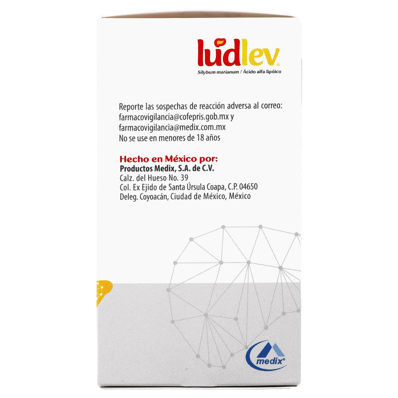 Ludlev 46.2Mg/300Mg Con 60 Capsulas (Silybum Marianum/Acido Alpa Lipoico) - WeCare Pharma