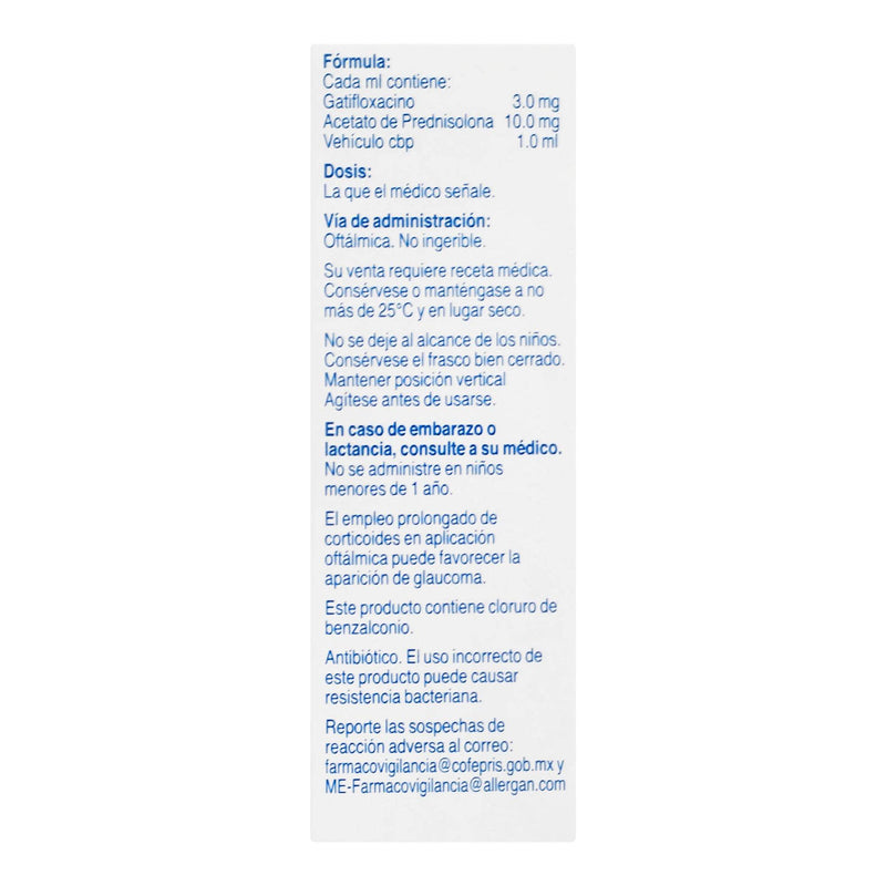 Zypred Gotas 0.3%/1% 3Ml (Gatifloxacino/Prednisolona) - WeCare Pharma