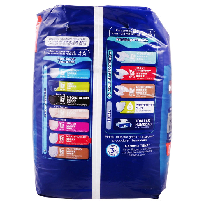 Pañal Tena Maxi Protect Extra Grande Con 10 - WeCare Pharma