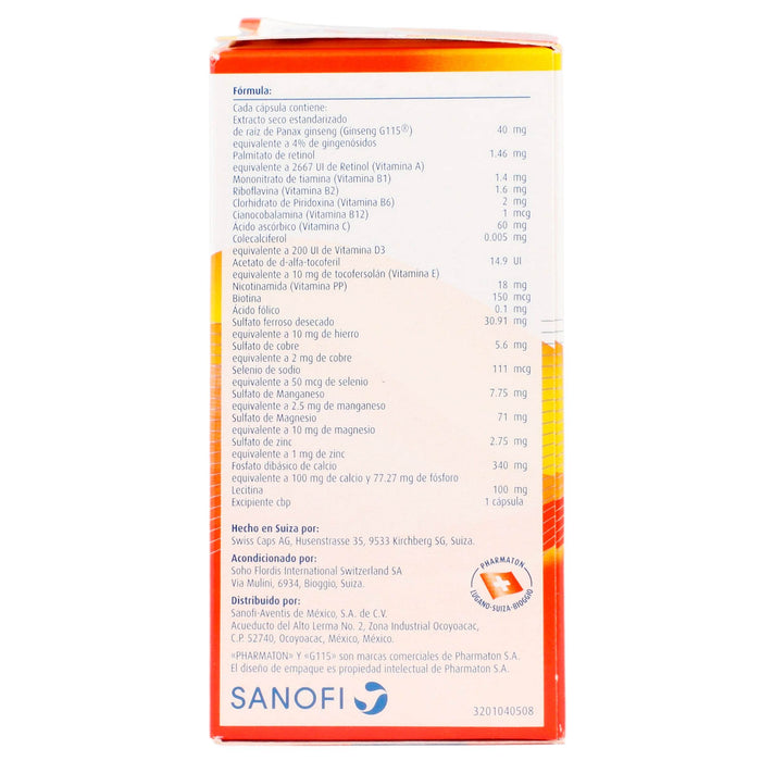 Pharmaton Con 30 Capsulas (Multivitaminas) - WeCare Pharma